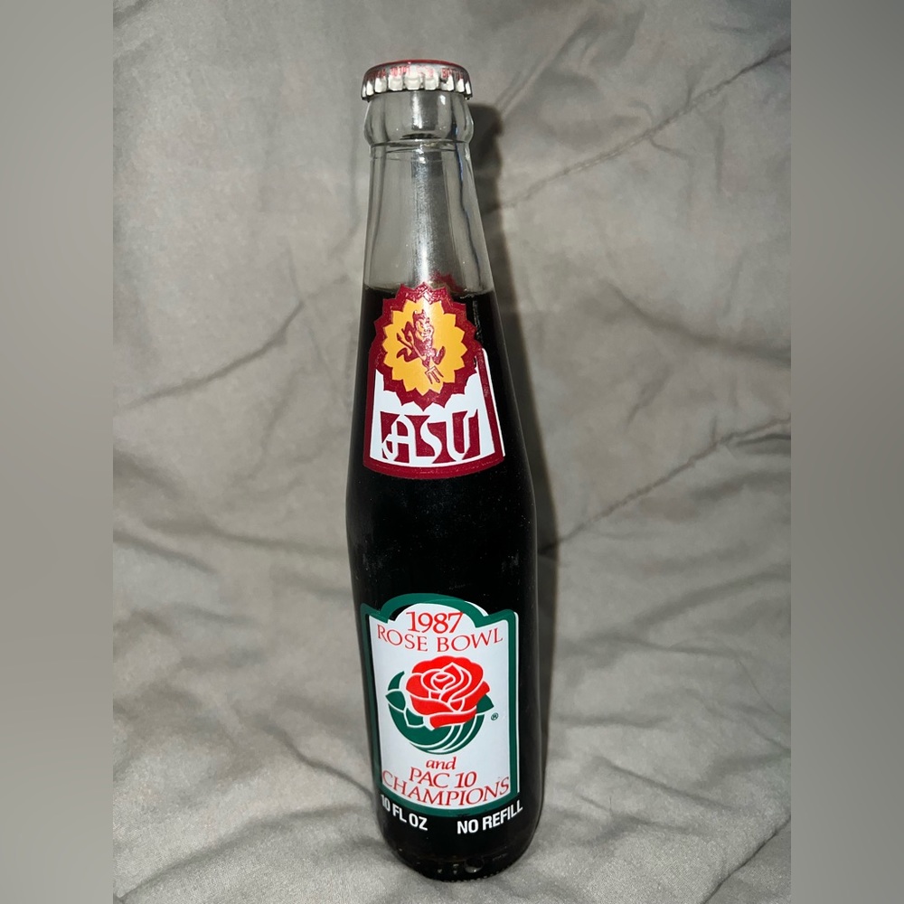 1987 ASU Rose bowl Coca Cola Bottle